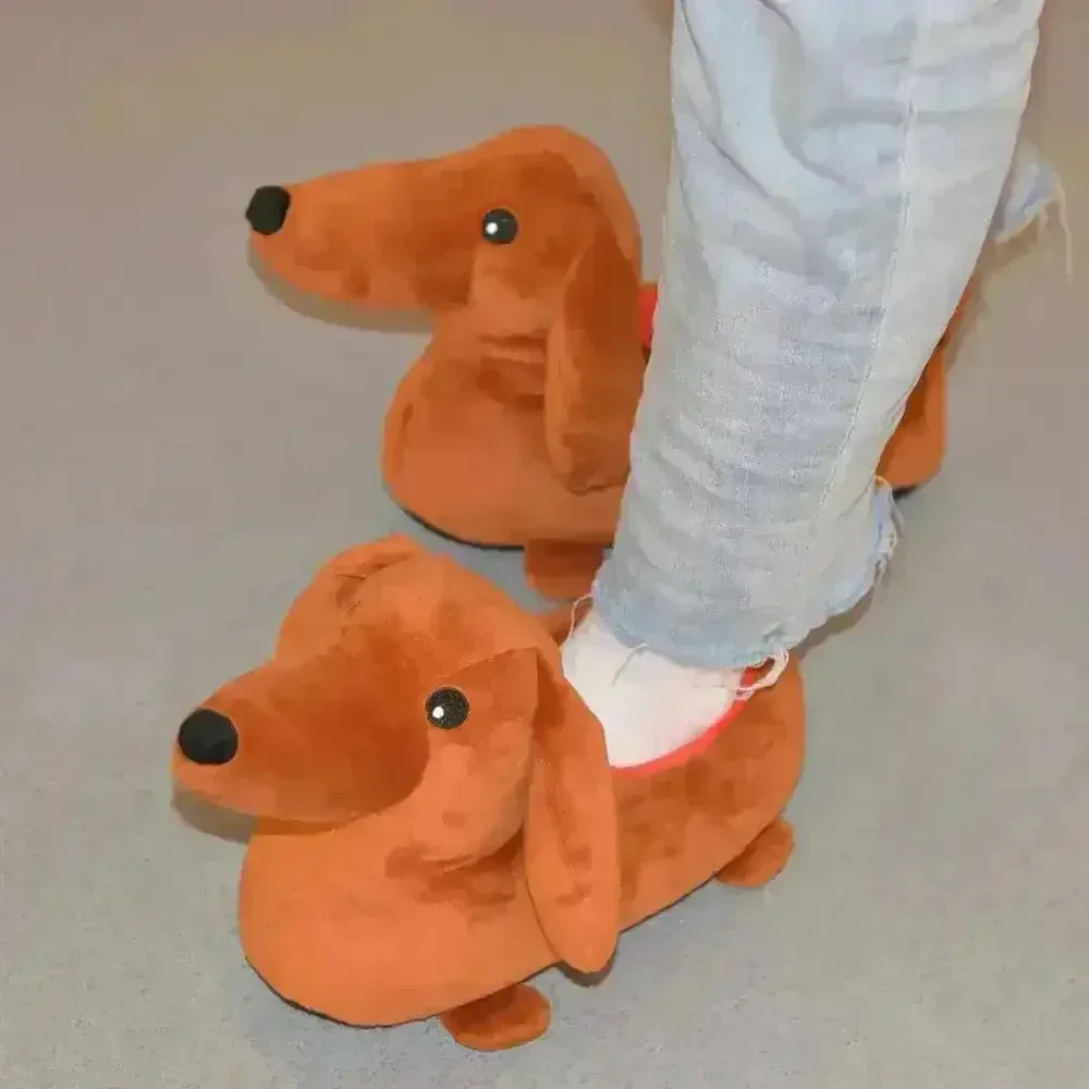 Dachsund Puppy Warm Indoor Slippers - Image 3