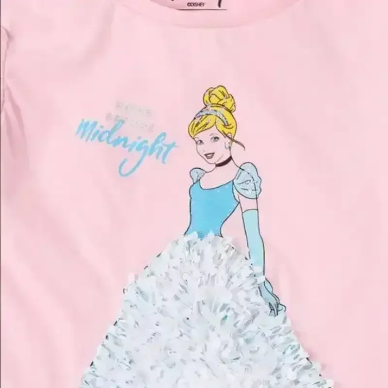 Cinderella Graphic Print Crew-Neck T-shirt with Embellishments - Image 3