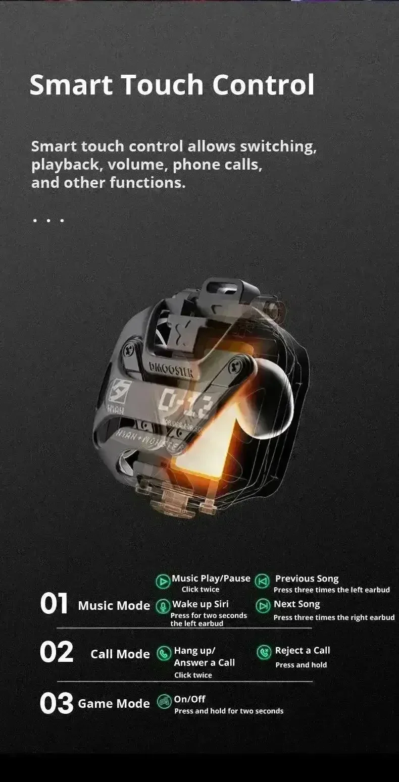 DMOOSTER D12 Wireless Earphones - Image 6