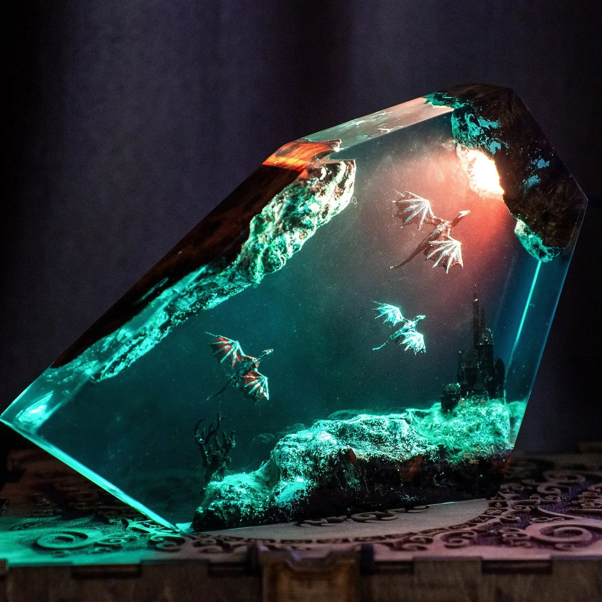 Dragons' Fury Resin Lamp - Image 6
