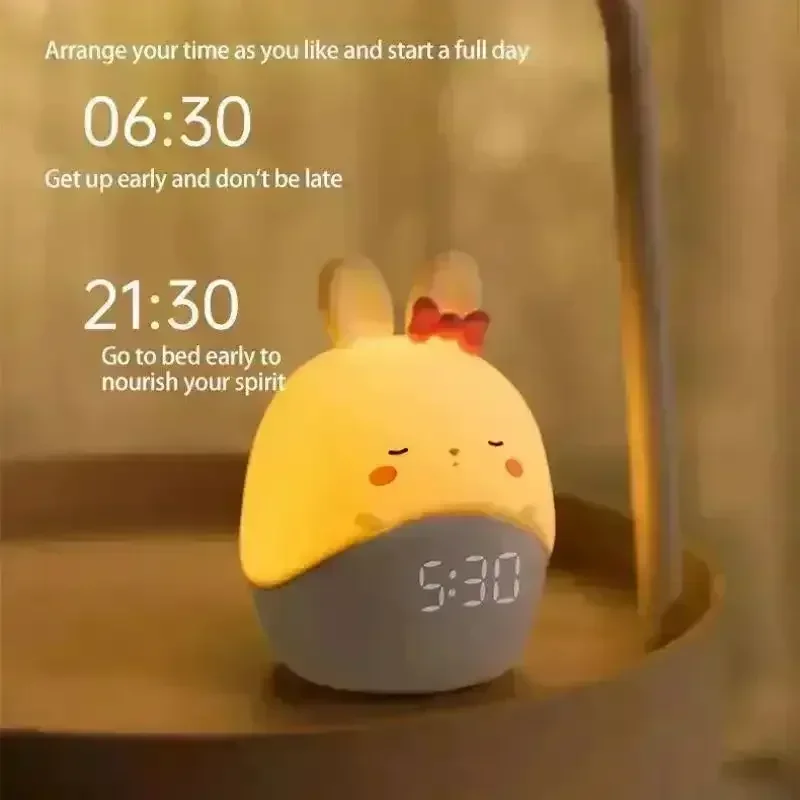 Duck and Bunny Night Lamp with Alarm Clock - Image 4