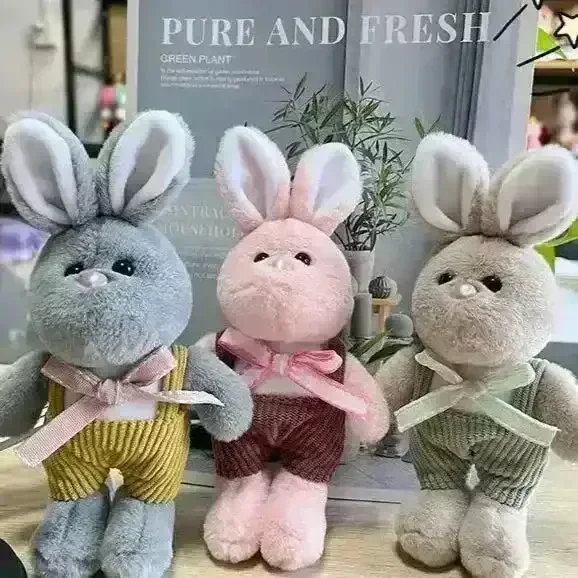 Dungaree Rabbit Plush Keychain - Image 2