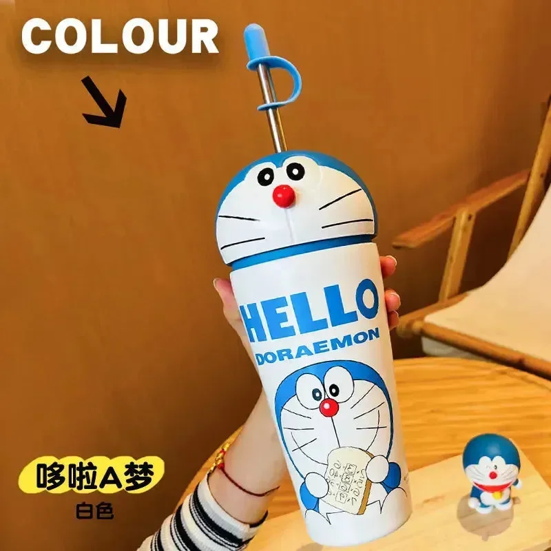 Duo-Sip Doraemon & Dorami Sipper Tumbler (600 ml) - Image 5