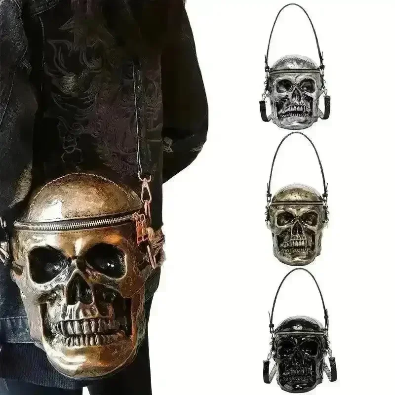 Edgy Punk Skull Mini Bag - Image 2