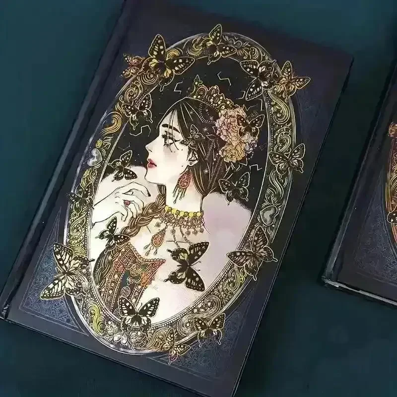 Elegant Retro Anime Hardcover Notebook - Image 3