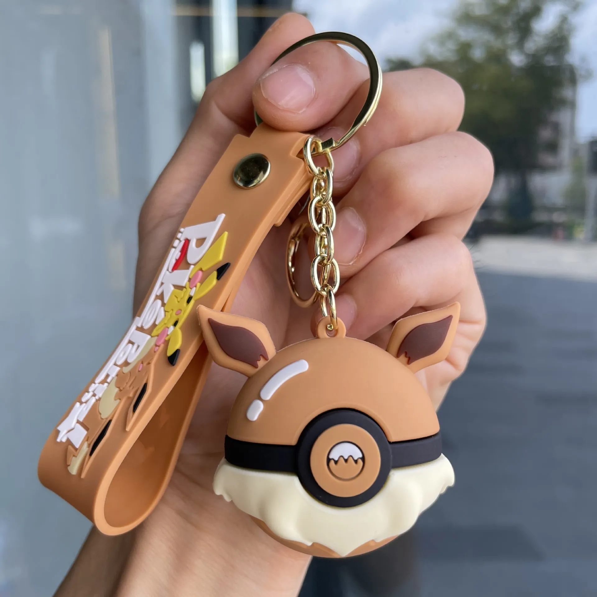 Elemental Eeveelution Pokeball Keychain - Image 4