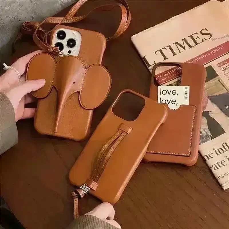 Elephant Love Leather Finish Case (For iPhones) - Image 3