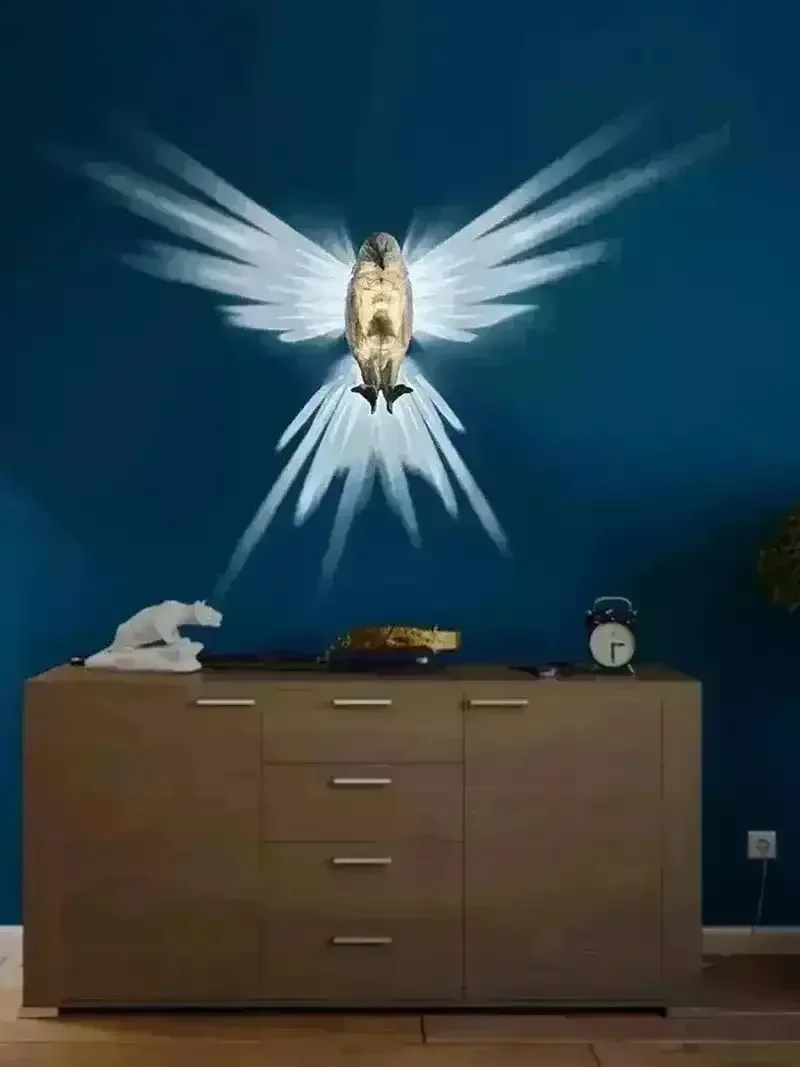 Enchanting Wall Mounted Owl & Eagle Lamp - Image 8