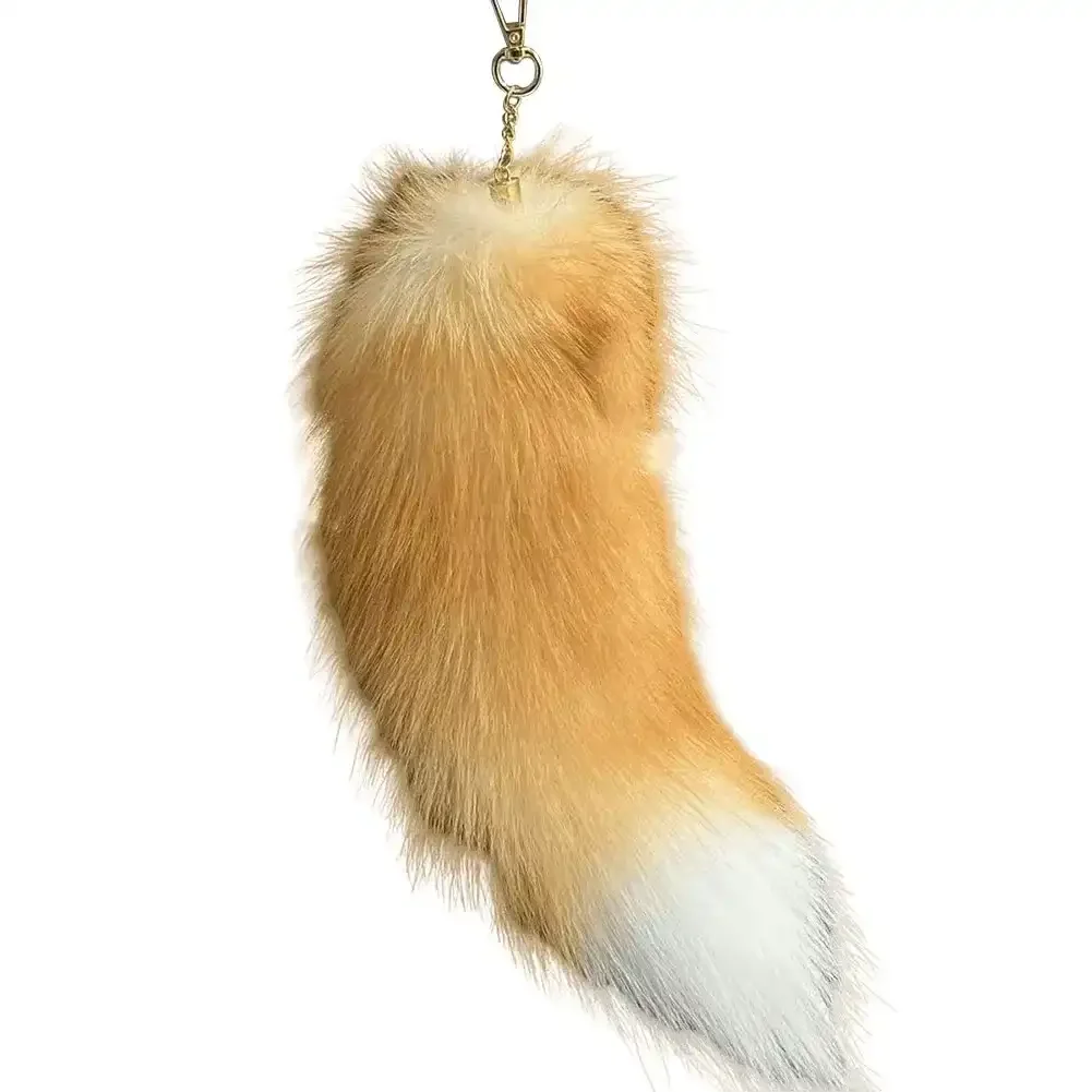 Faux Fur Fox Tail Keychain - Image 11