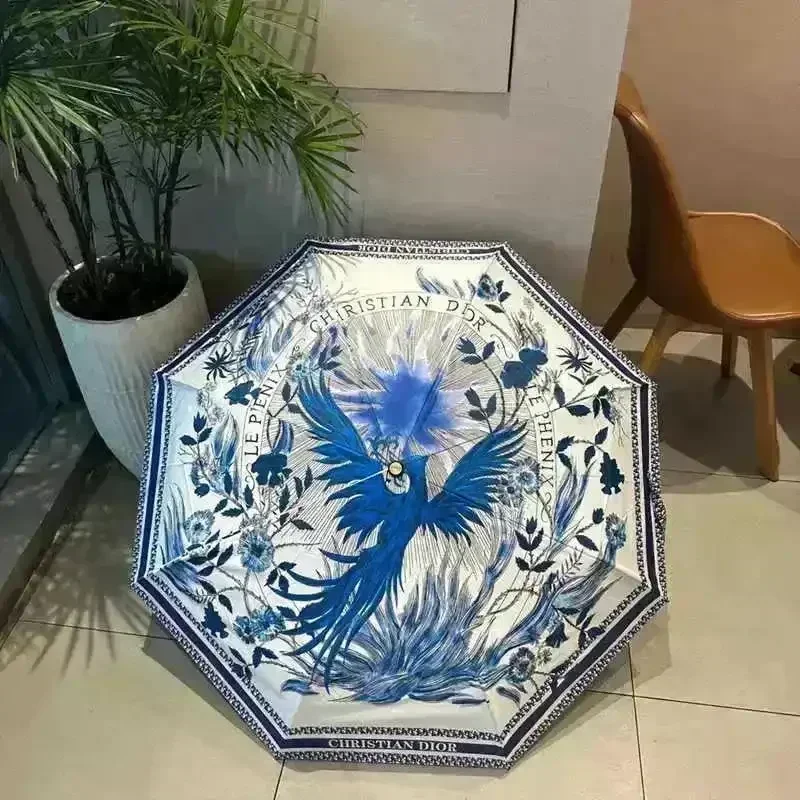 Fiery Phoenix Pattern Luxe Umbrella - Image 5