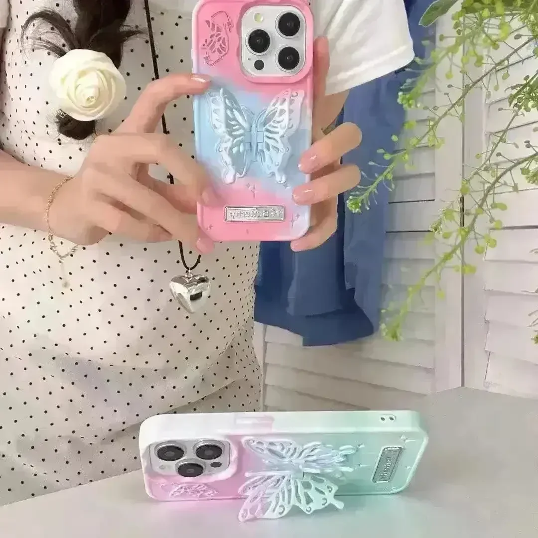 Flappy Gradient Butterfly Phone Case (For iPhones) - Image 2