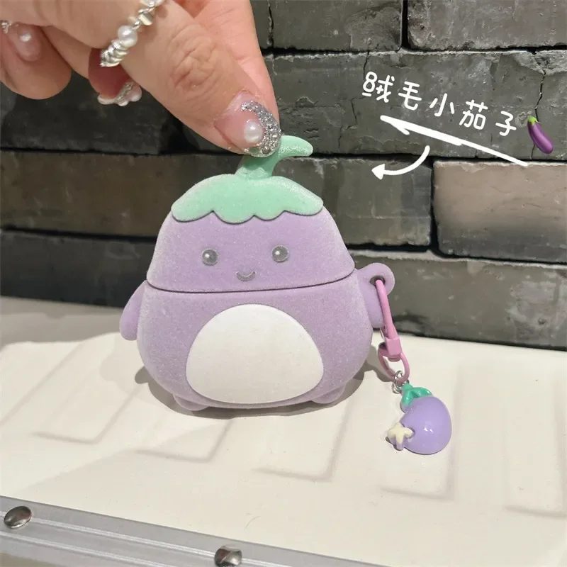 Flocked Eggplant Case (For AirPods) - Image 3