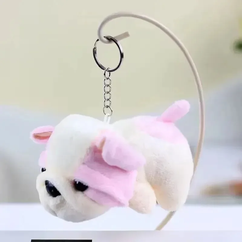 Fluffy French Bulldog Plush Keychain - Image 6