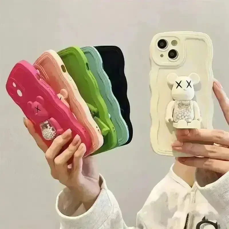 Folding Teddy Stand Phone Case (For iPhones)