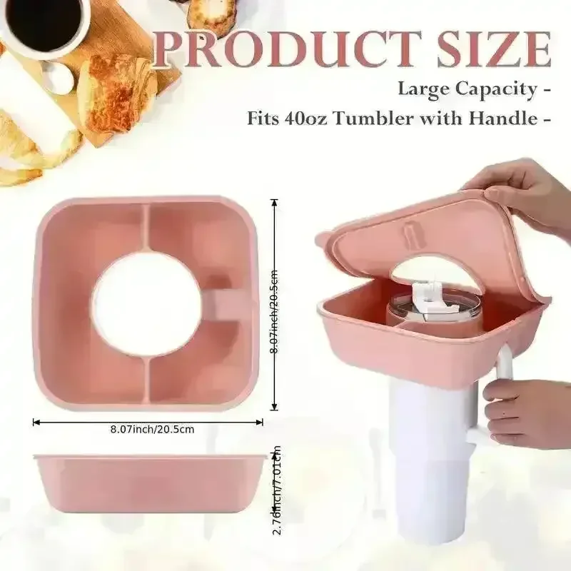 Premium Silicon Food Tray with Lid for Stanley Tumbler - Image 10