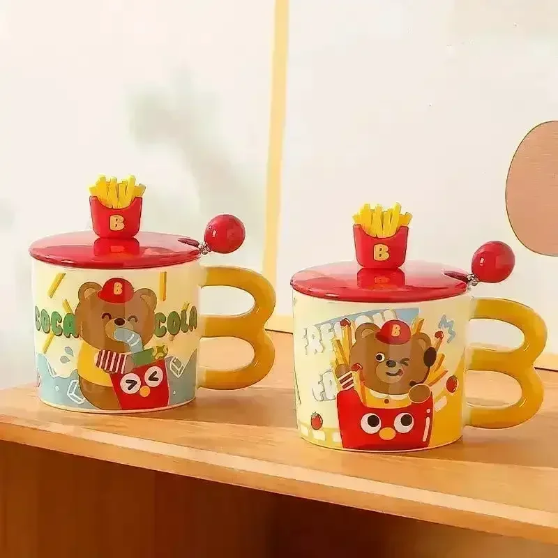 French Fries Bear Ceramic Mug (400 ml) - Image 5