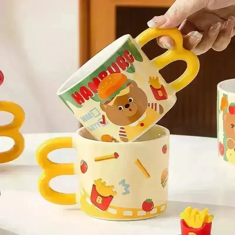French Fries Bear Ceramic Mug (400 ml) - Image 7