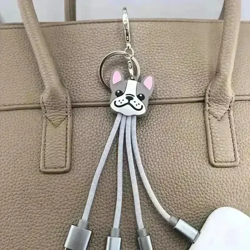 Fruit Shaped Mini 3-in-1 Charging Cable Keychain - Image 4