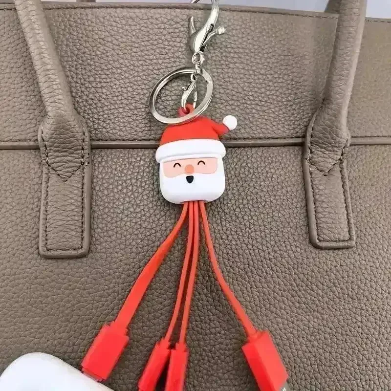 Fruit Shaped Mini 3-in-1 Charging Cable Keychain - Image 7