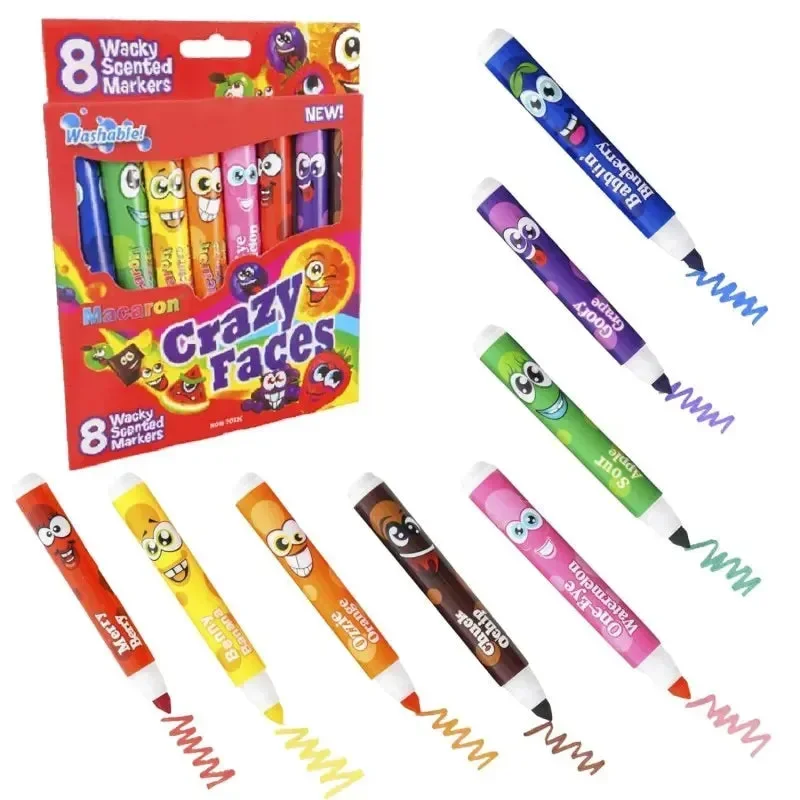 Fruity Faces Scented Markers (Set Of 8) - Image 2
