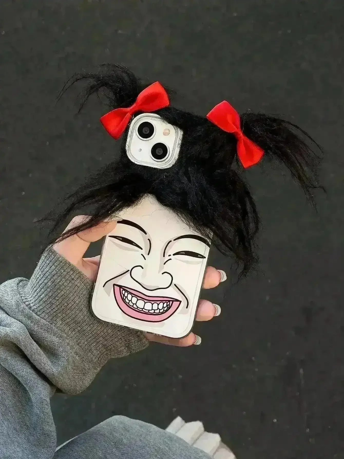 Funny Hairy Face Silicone Phone Case (For iPhones) - Image 5