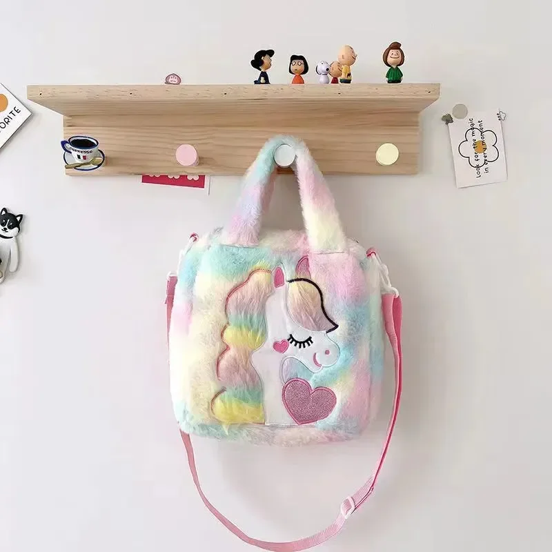 Fur Unicorn Cross Body Shoulder Hand Bag - Image 6