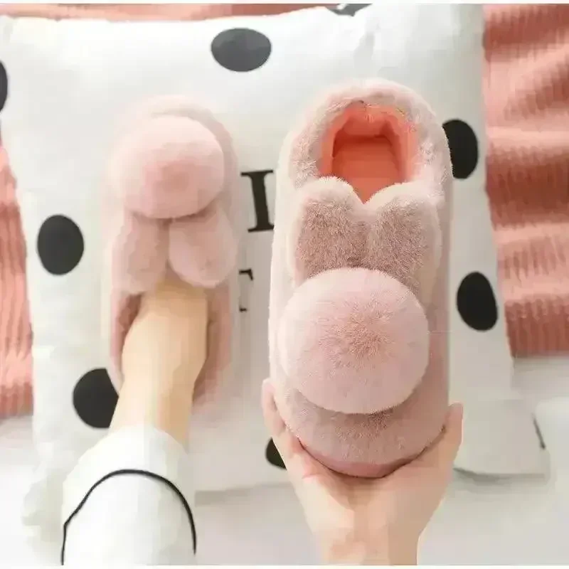 Furry Bunny Plush Indoor Shoes - Image 6