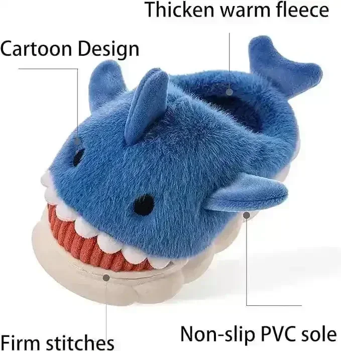 Furry Shark Slippers - Image 7
