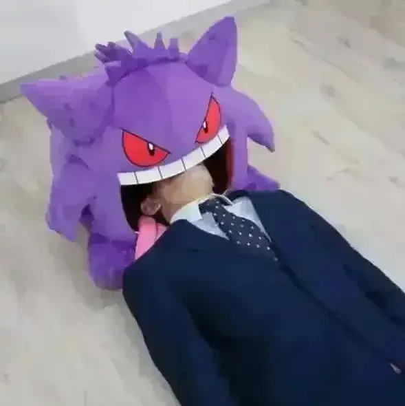 Gengar Plush Cushion With Blanket - Image 4