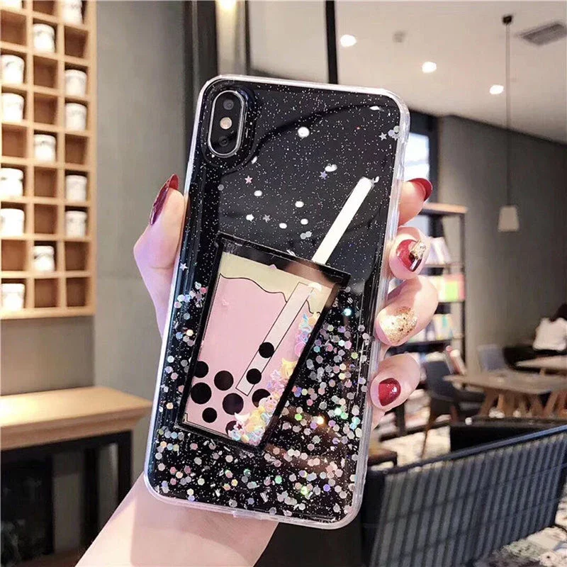 Glam Quicksand Bubble Tea Phone Case (for iPhones) - Image 5