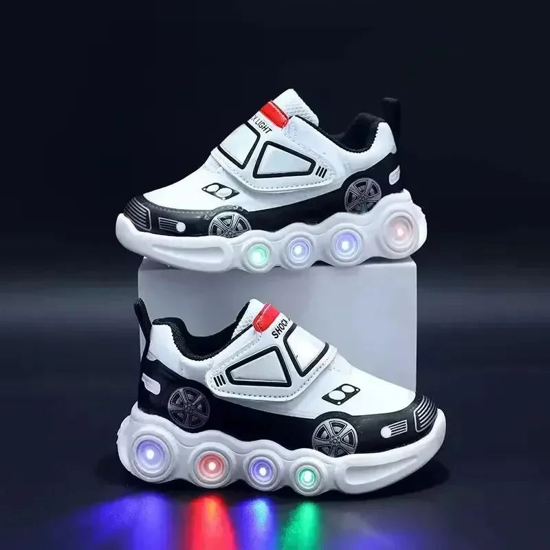 Glow & Go Luminous Cartoon Car Sneakers - Image 10