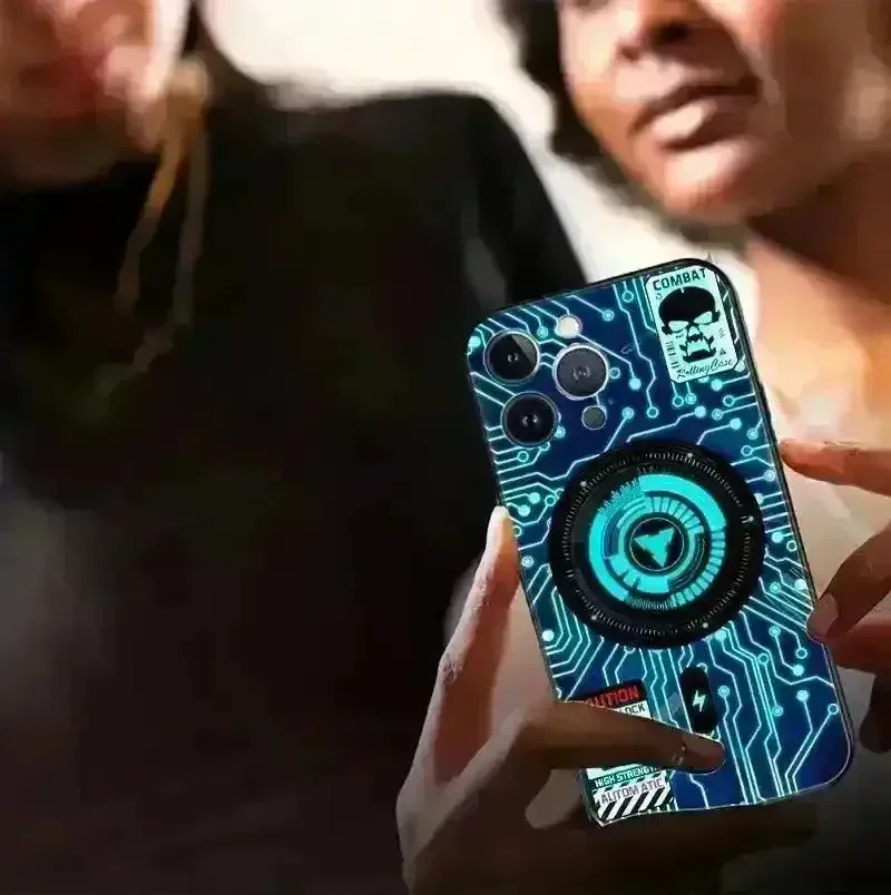 Glowing LED Circle Smart Voice Controlled Cover (For iPhone) - Image 8
