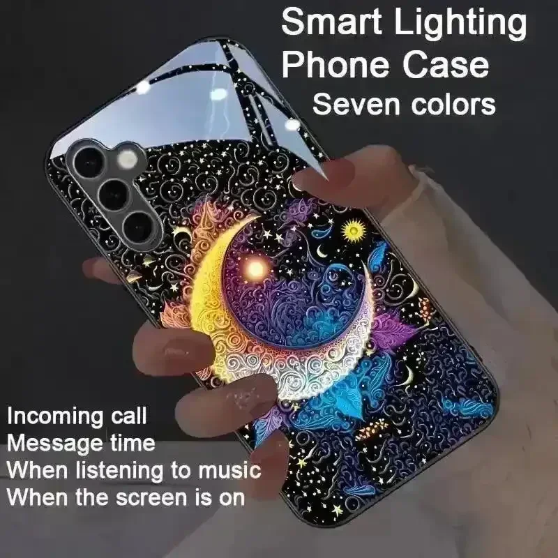 Glowing Moon and Stars Smart Cover (For Samsung)
