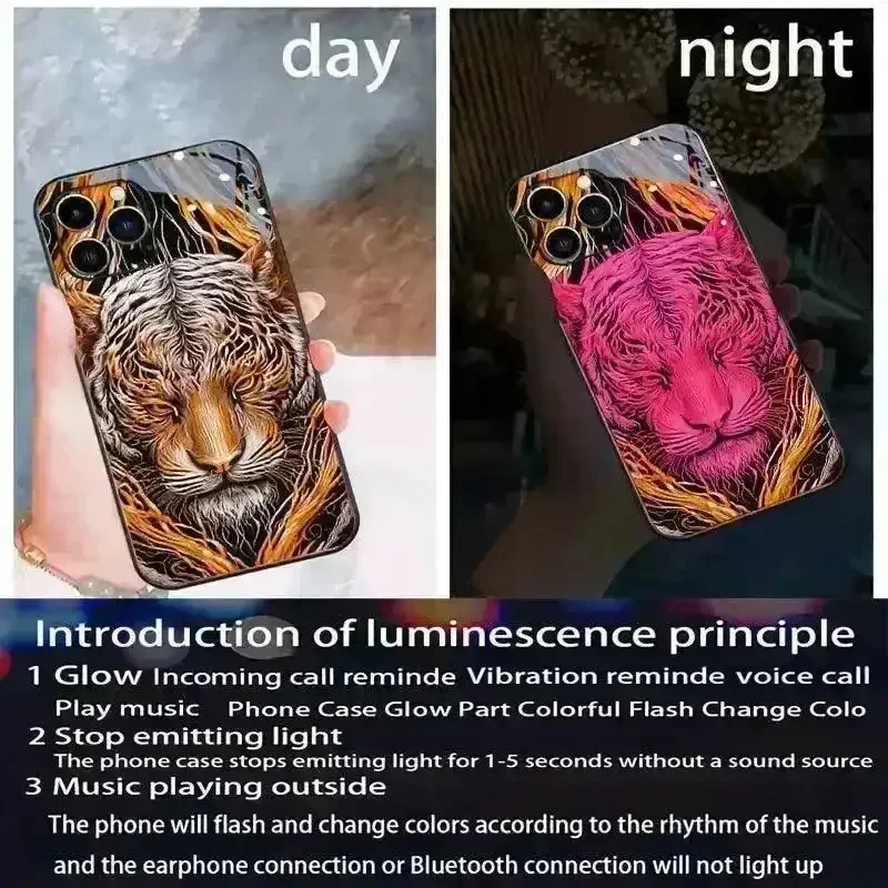Glowing Tiger LED Smart Voice Controlled Cover (For iPhone) - Image 5