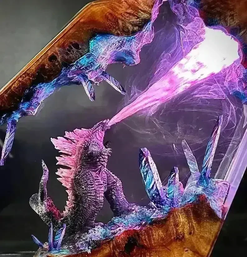 Godzilla Handmade Resin Night Light - Image 2