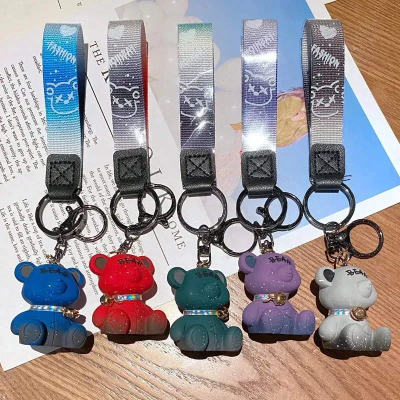 Gradient Starry Sky Bear Acrylic Keychain - Image 2