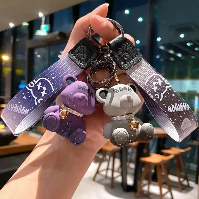 Gradient Starry Sky Bear Acrylic Keychain - Image 7