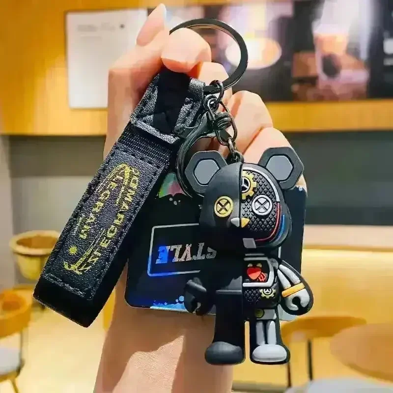 Half Skull Body Mechanical Bear 3D Keychain - Image 6