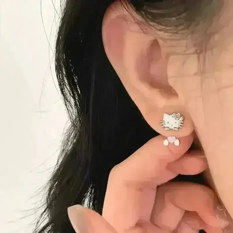 Hello Kitty Charm Stud Earrings - Image 2