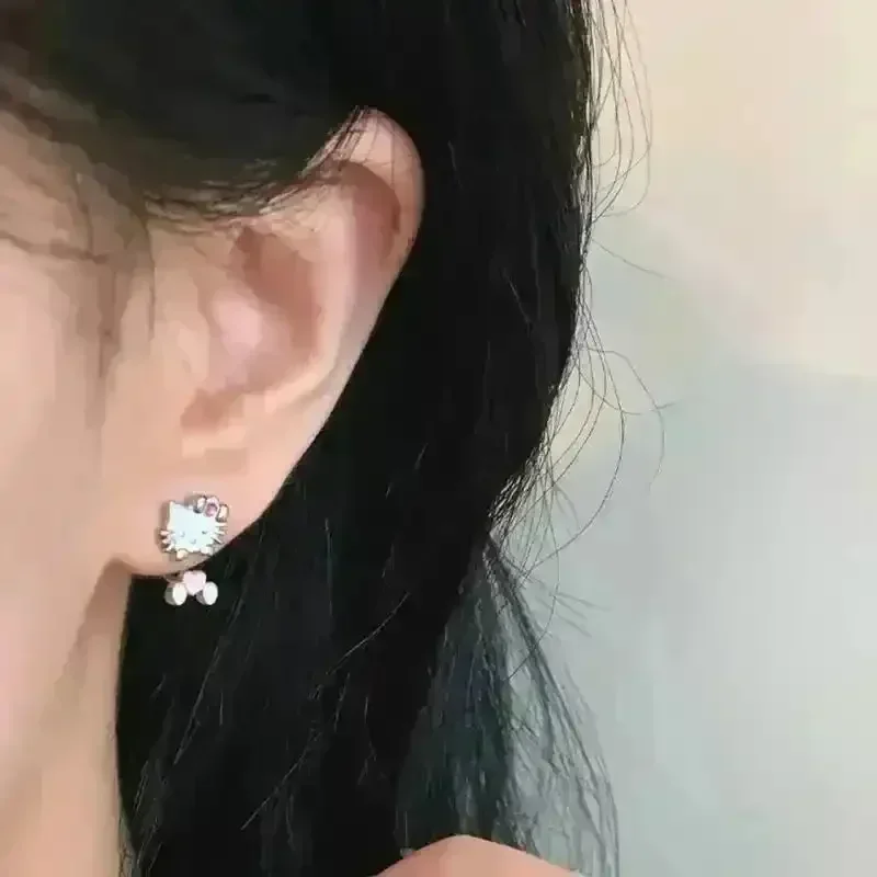 Hello Kitty Charm Stud Earrings - Image 3