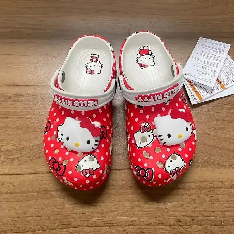 Hello Kitty Red & White Clogs - Image 3