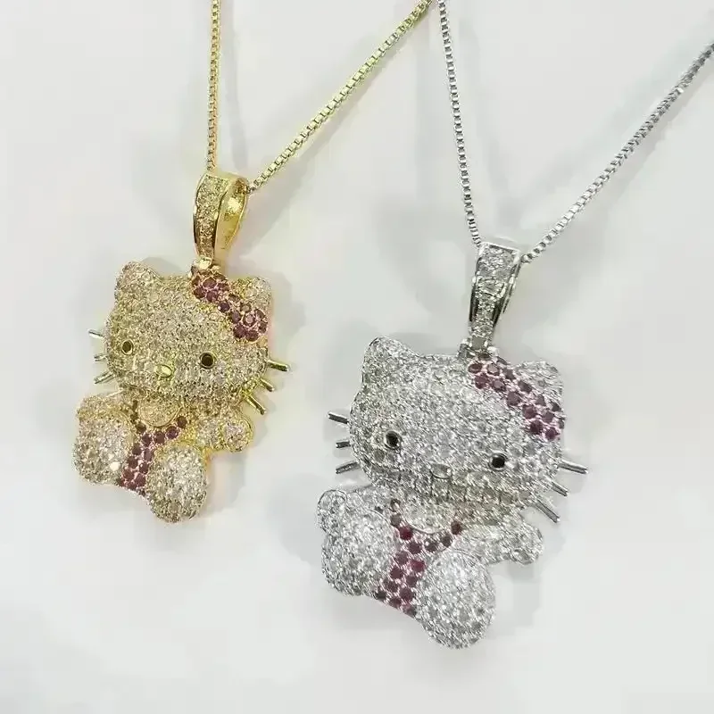 Hello Kitty Rhinestone Pendant - Image 5
