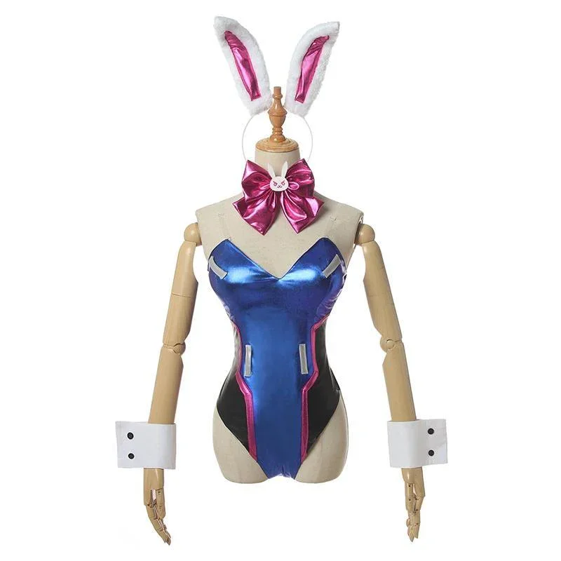 Holographic D.Va Gamer Bunny Cosplay Set - Image 5