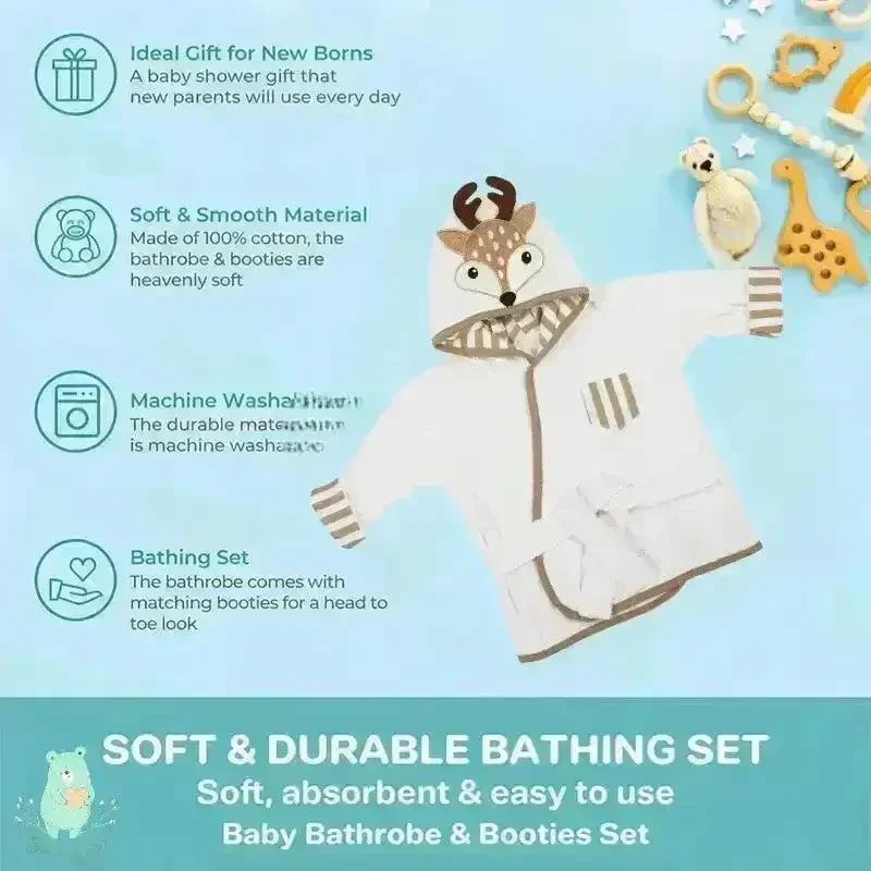 Hooded Bathrobe for Toddlers - Image 3