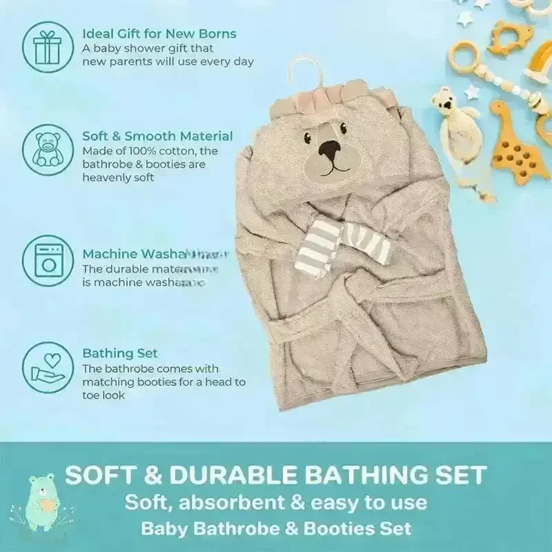 Hooded Bathrobe for Toddlers - Image 3