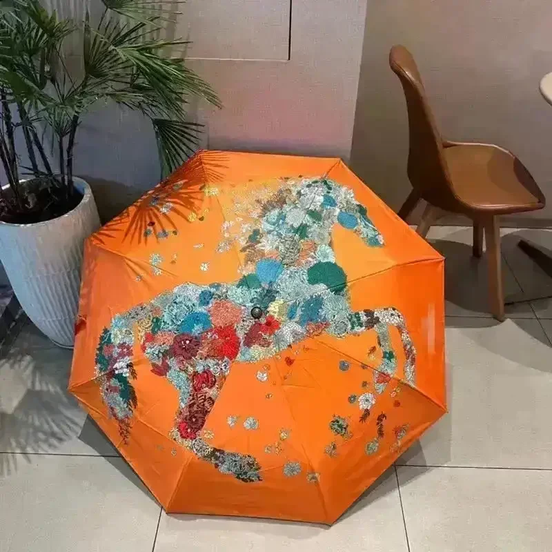 Horse Carriage Luxury Designer Umbrella - Image 6