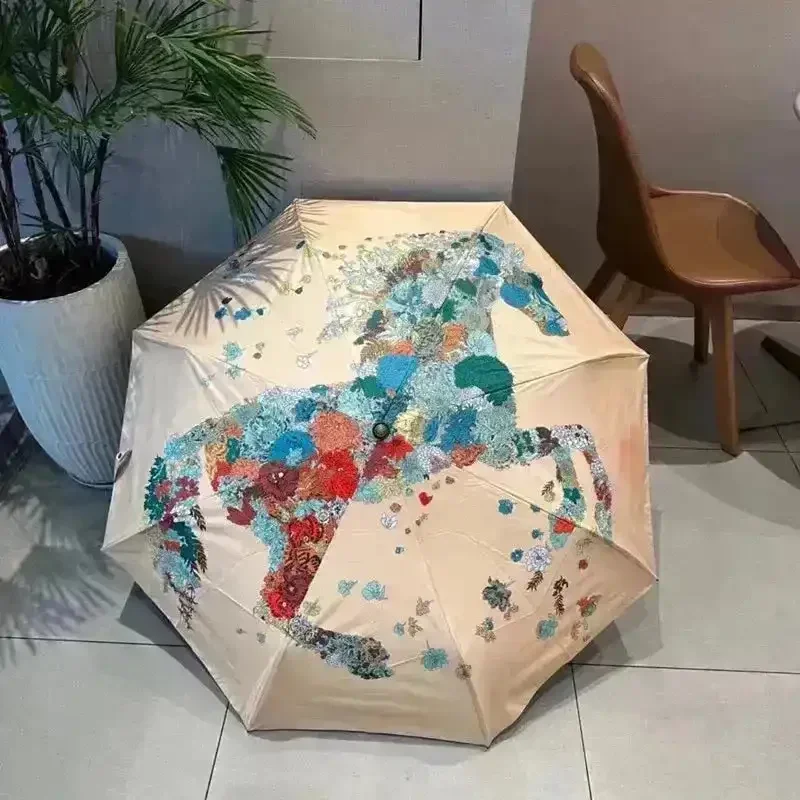 Horse Carriage Luxury Designer Umbrella - Image 7
