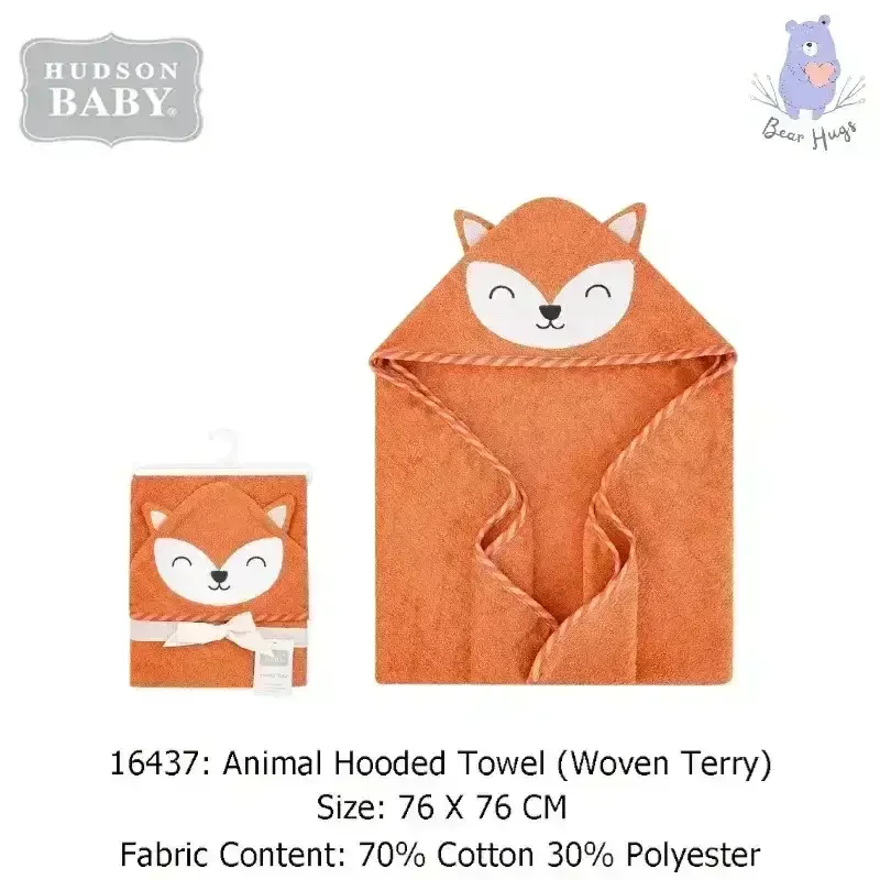 Hudson Baby Hooded Towel (Orange Fox) - Image 3