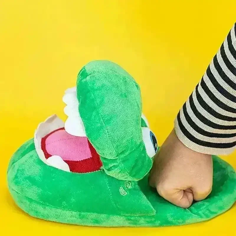 Indoor Croc Moving Mouth Plush Slippers - Image 7