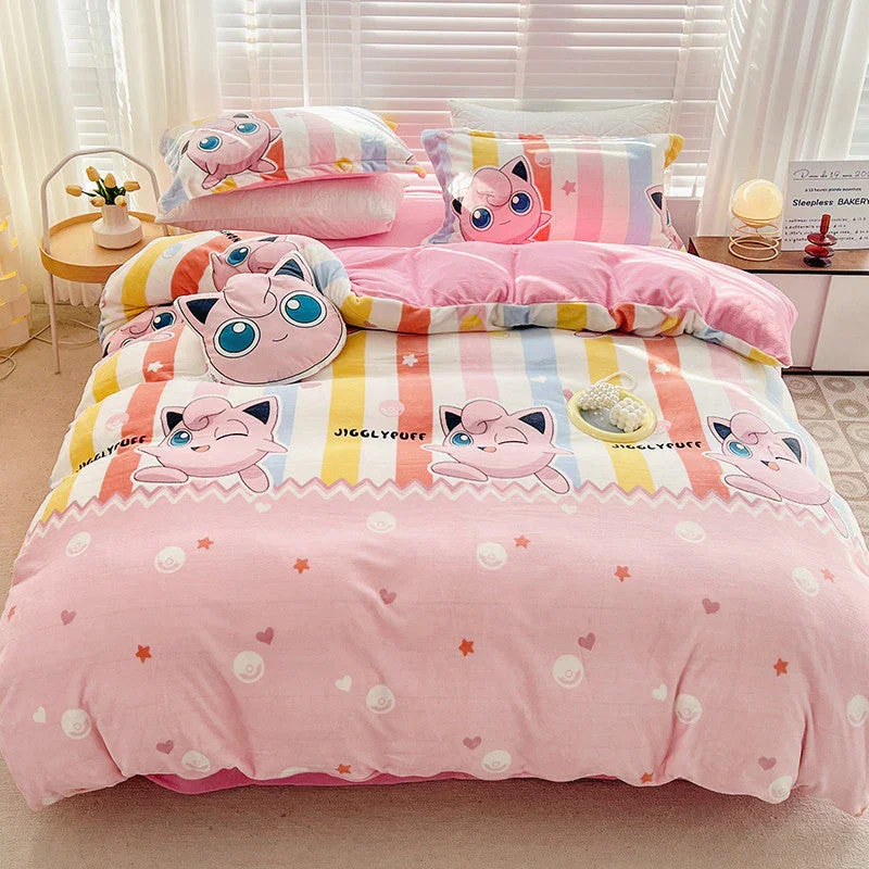 Jigglypuff Pink Shades Pokimon Bedding